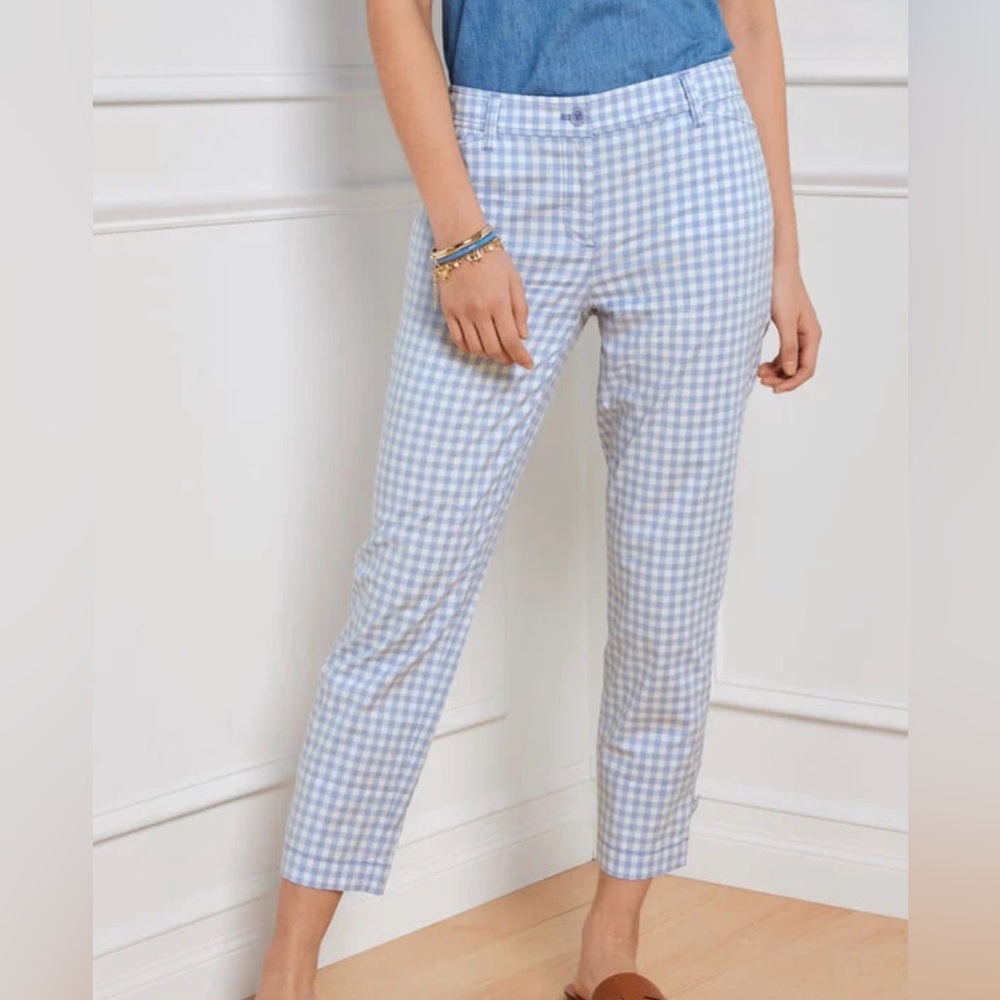 Talbots Perfect Crops Sunrise Gingham 14P